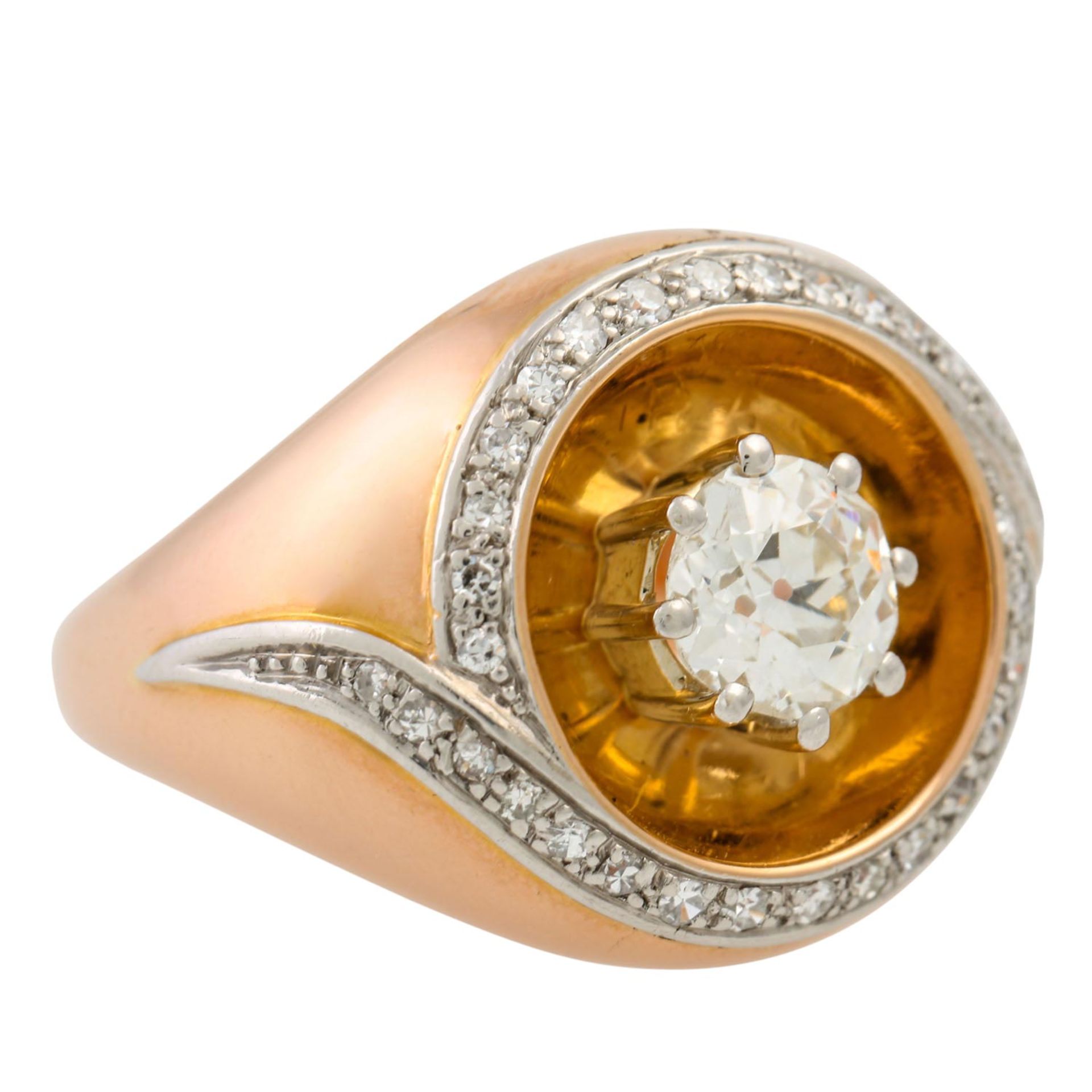 Ring mit Altschliffdiamant von ca. 0,95 ct, - Image 5 of 5