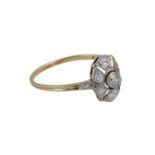 Art Déco zarter Ring mit Altschliffdiamanten von zus. ca. 0,25 ct,