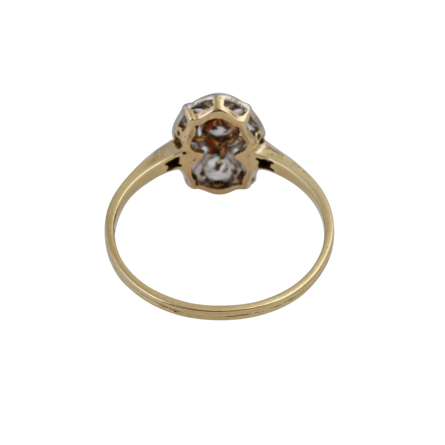 Art Déco zarter Ring mit Altschliffdiamanten von zus. ca. 0,25 ct, - Image 4 of 4