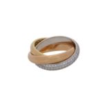 CARTIER Ring "Trinity One" mit 144 Brillanten, zus. ca. 0,99 ct,