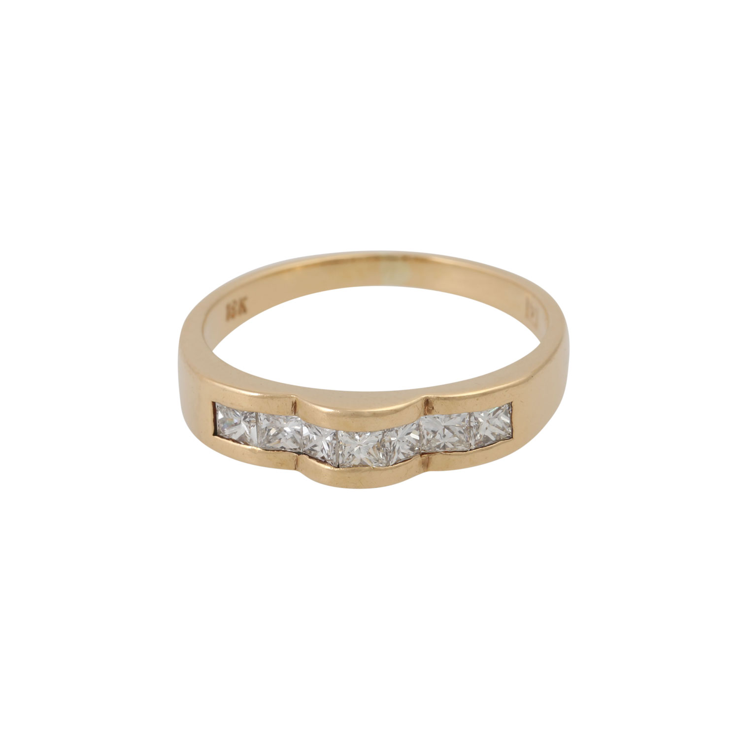 Ring mit 7 Diamanten im Prinzess-Schliff, - Image 2 of 4