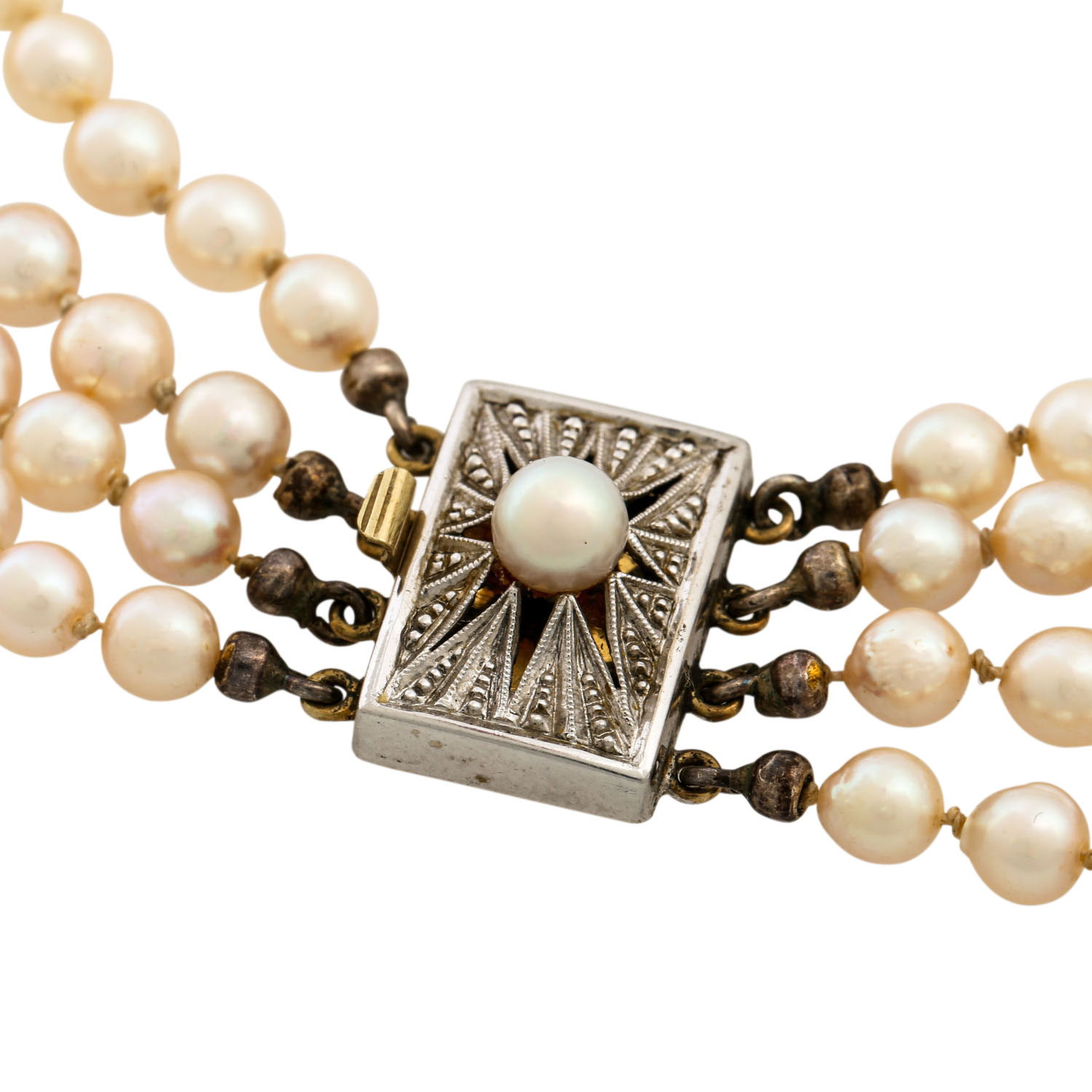 4-reihige Perlenkette - Image 5 of 6