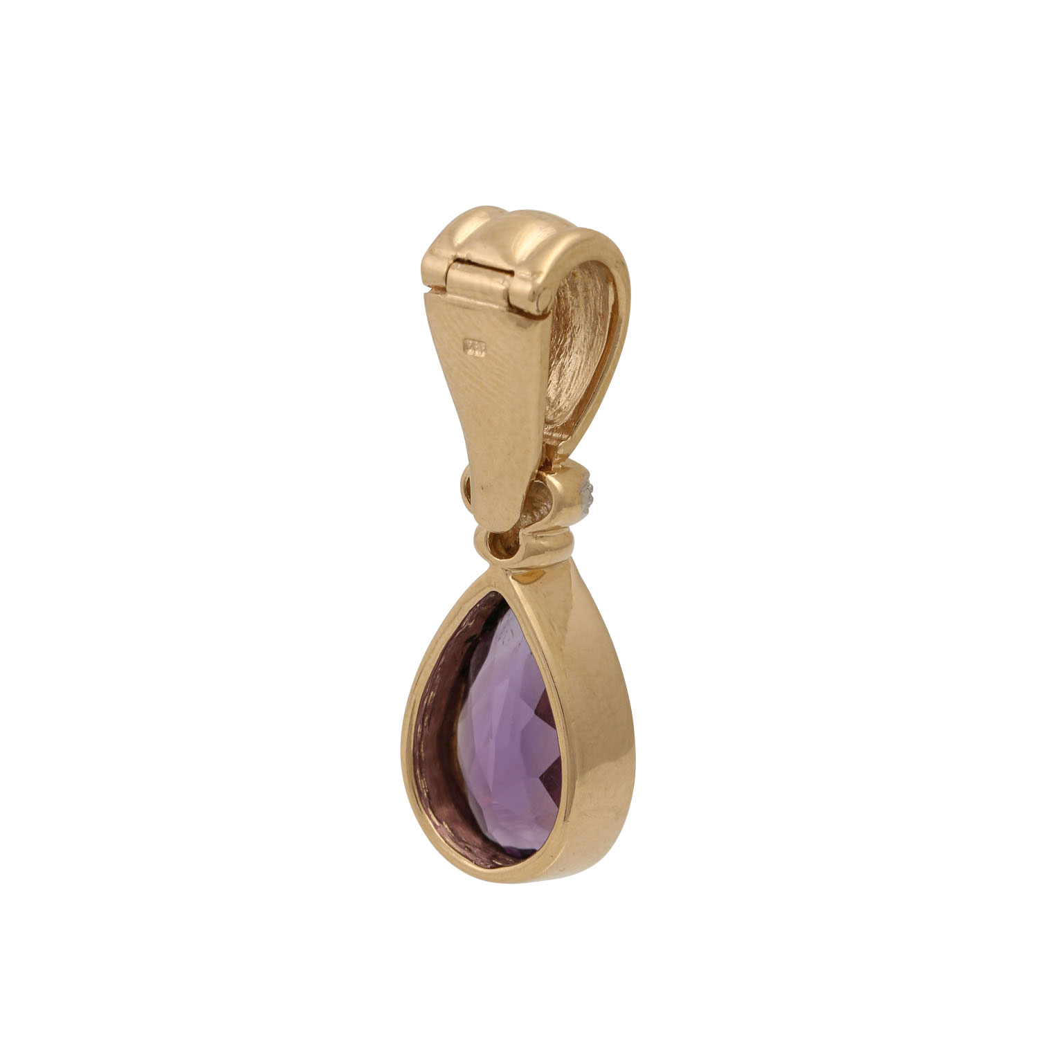 Clip-Anhänger mit Amethyst und Diamantbesatz, - Image 5 of 5