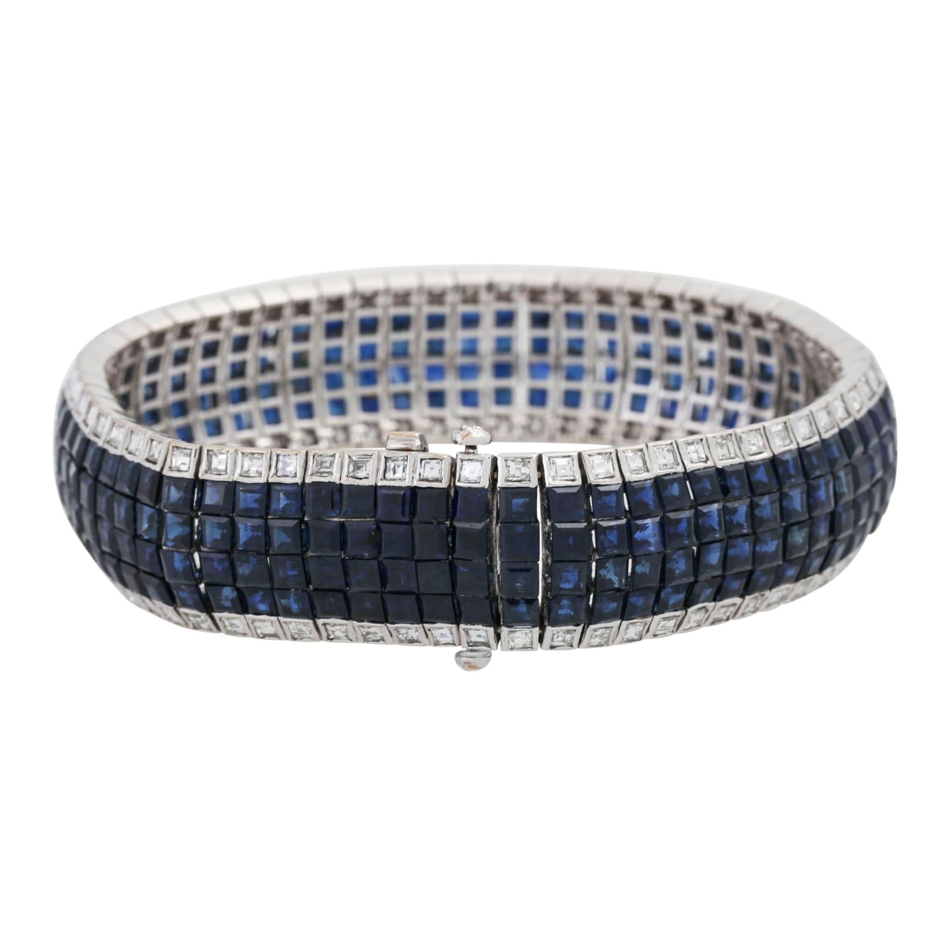 Bracelet with sapphires and diamonds, - Image 2 of 7