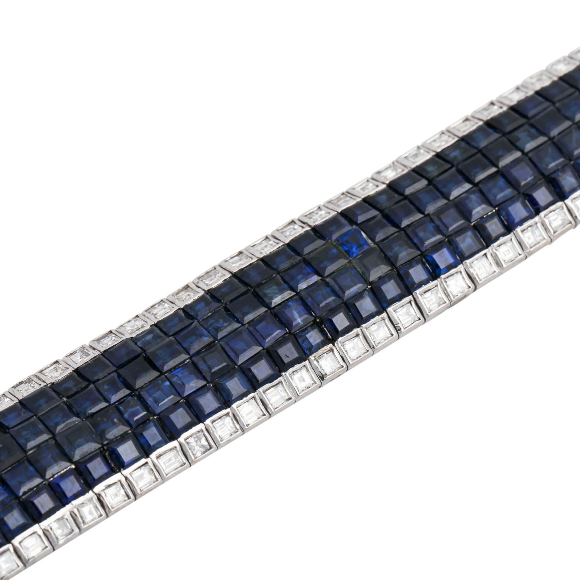 Bracelet with sapphires and diamonds, - Image 4 of 7