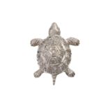 Anstecker "Schildkröte" mit Diamantbesatz,