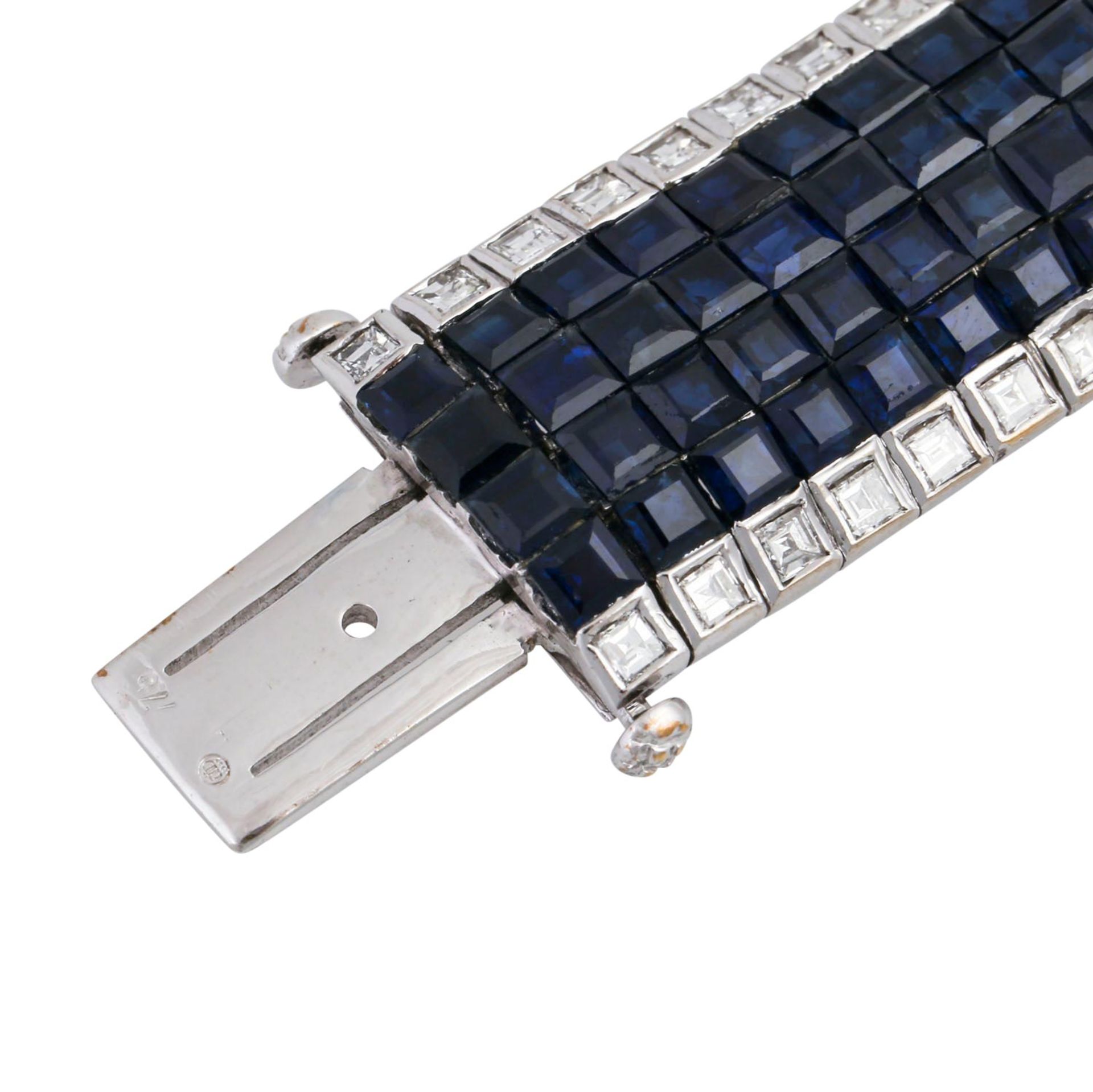 Bracelet with sapphires and diamonds, - Image 6 of 7