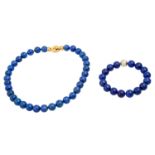 Schmuckset Kette und Armband Lapislazuli,