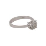 Ring mit 9 Brillanten von zus. ca. 0,34 ct (graviert),