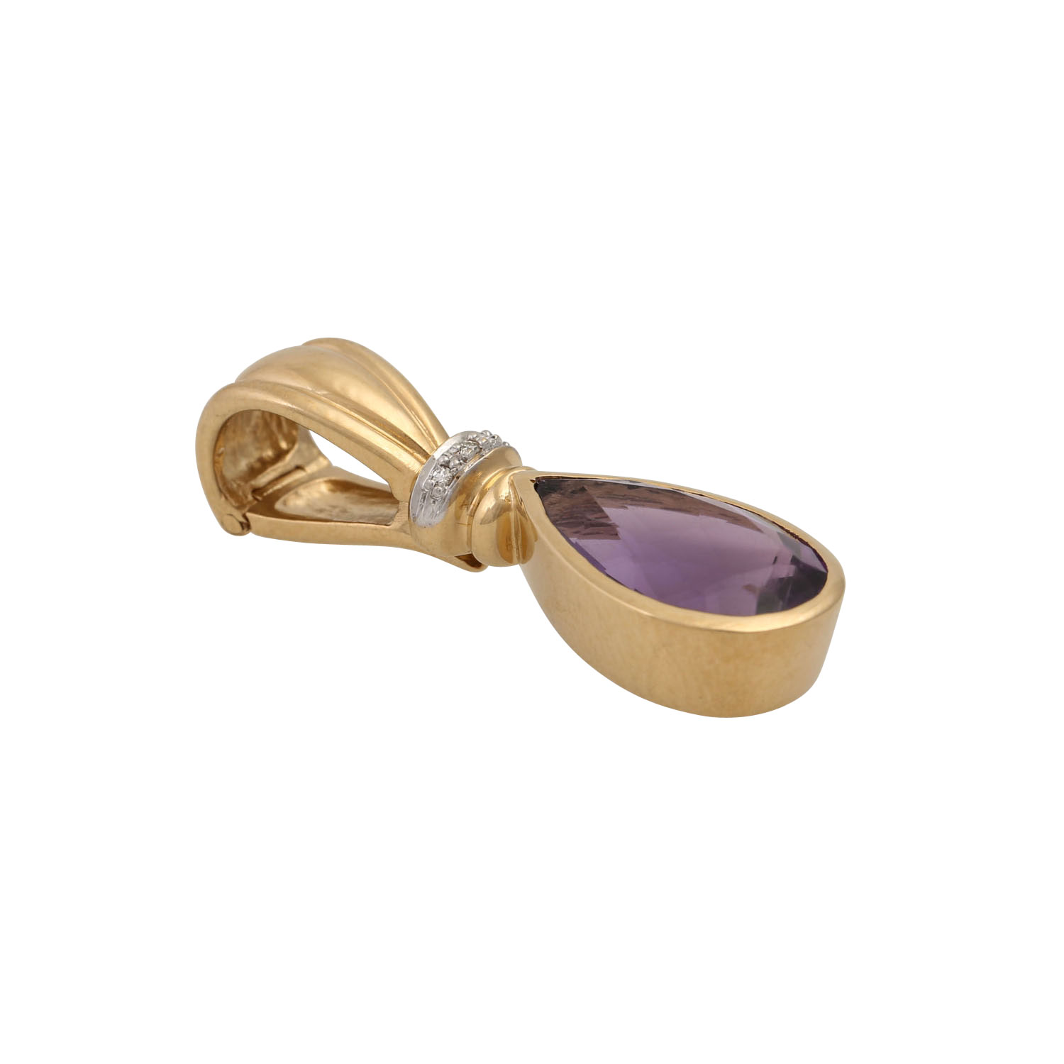 Clip-Anhänger mit Amethyst und Diamantbesatz, - Image 3 of 5