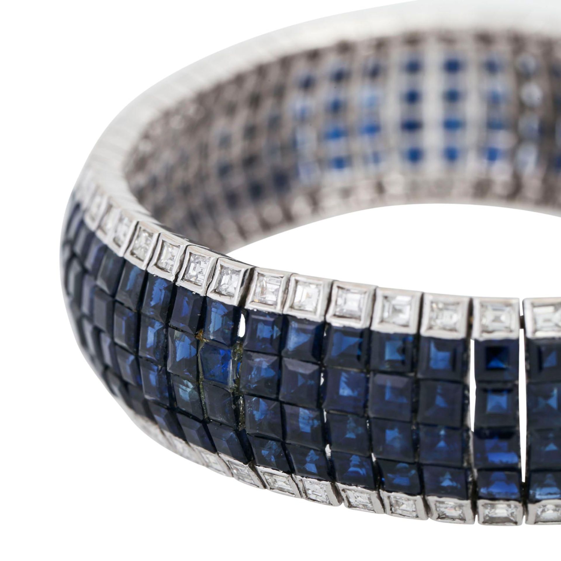 Bracelet with sapphires and diamonds, - Image 5 of 7