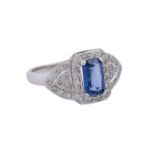 Ring mit Saphir ca. 2 ct,