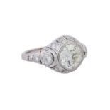 Ring mit Altschlffdiamant von ca. 1,8 ct,