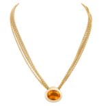 WEMPE Collier mit Citrin ca. 9 ct,