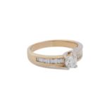 Ring mit Brillant von ca. 0,42 ct (graviert)