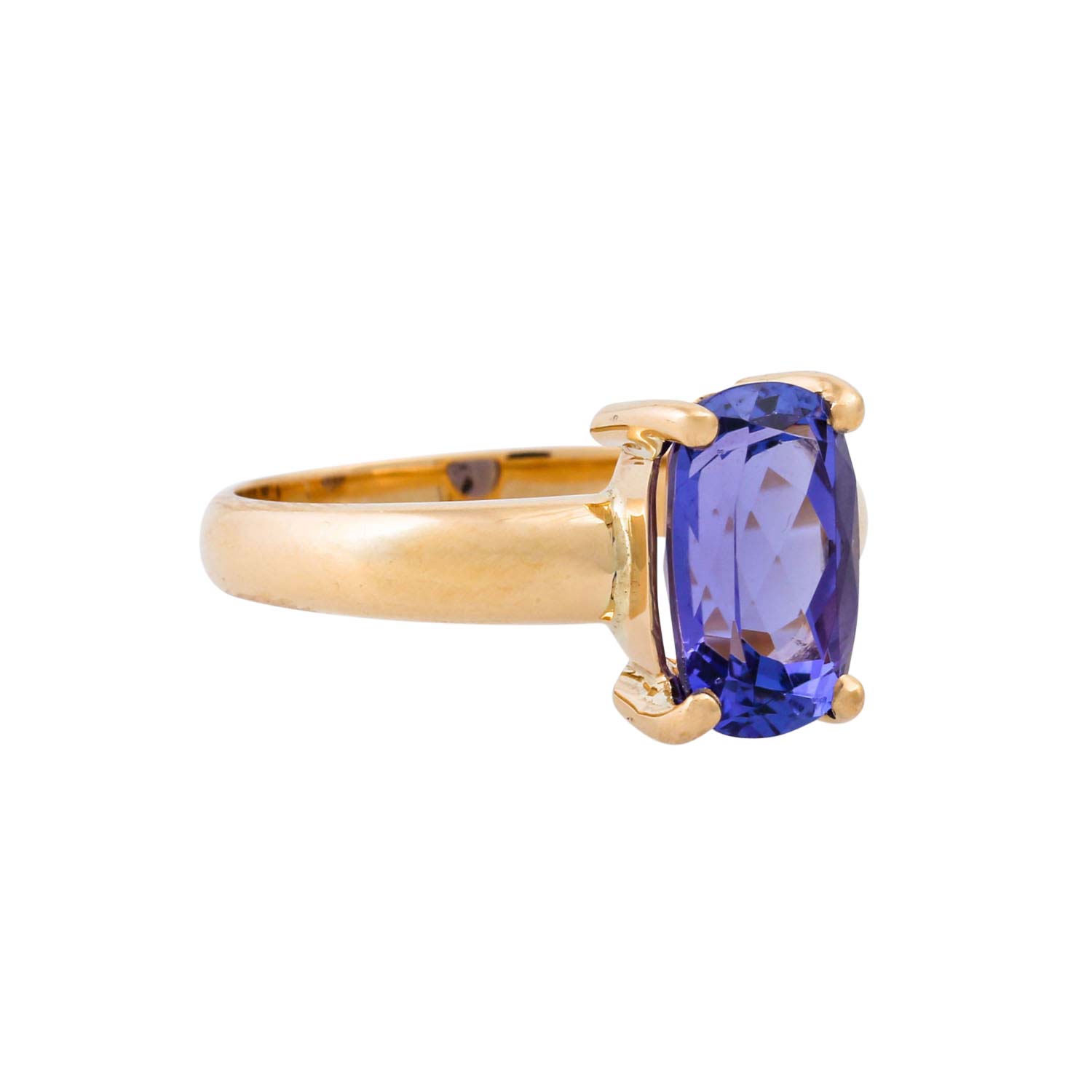 Ring mit facettiertem Tansanit ca. 3 ct,