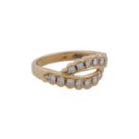 Ring mit 14 Brillanten von zus. ca. 0,4 ct,