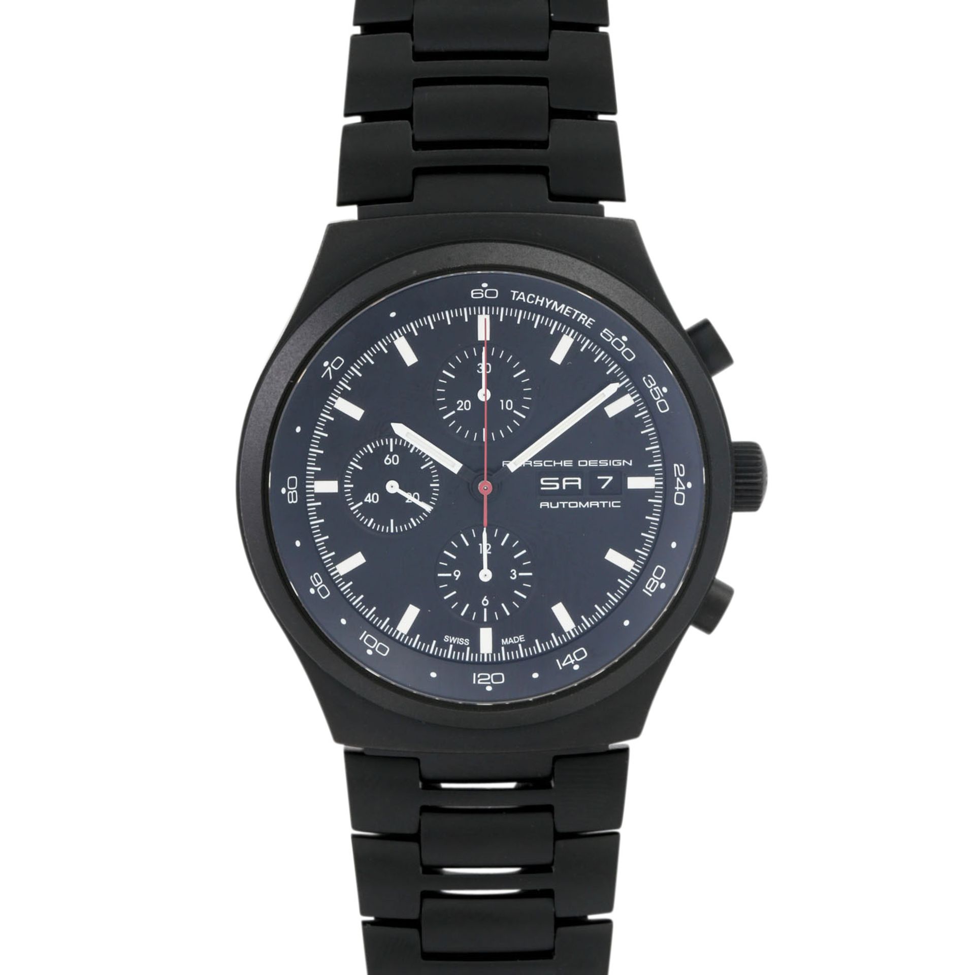 PORSCHE DESIGN Heritage "Black" Chronograph DayDate, Ref. PD.6510.43.41.0272. Herrenuhr. Damaliger K