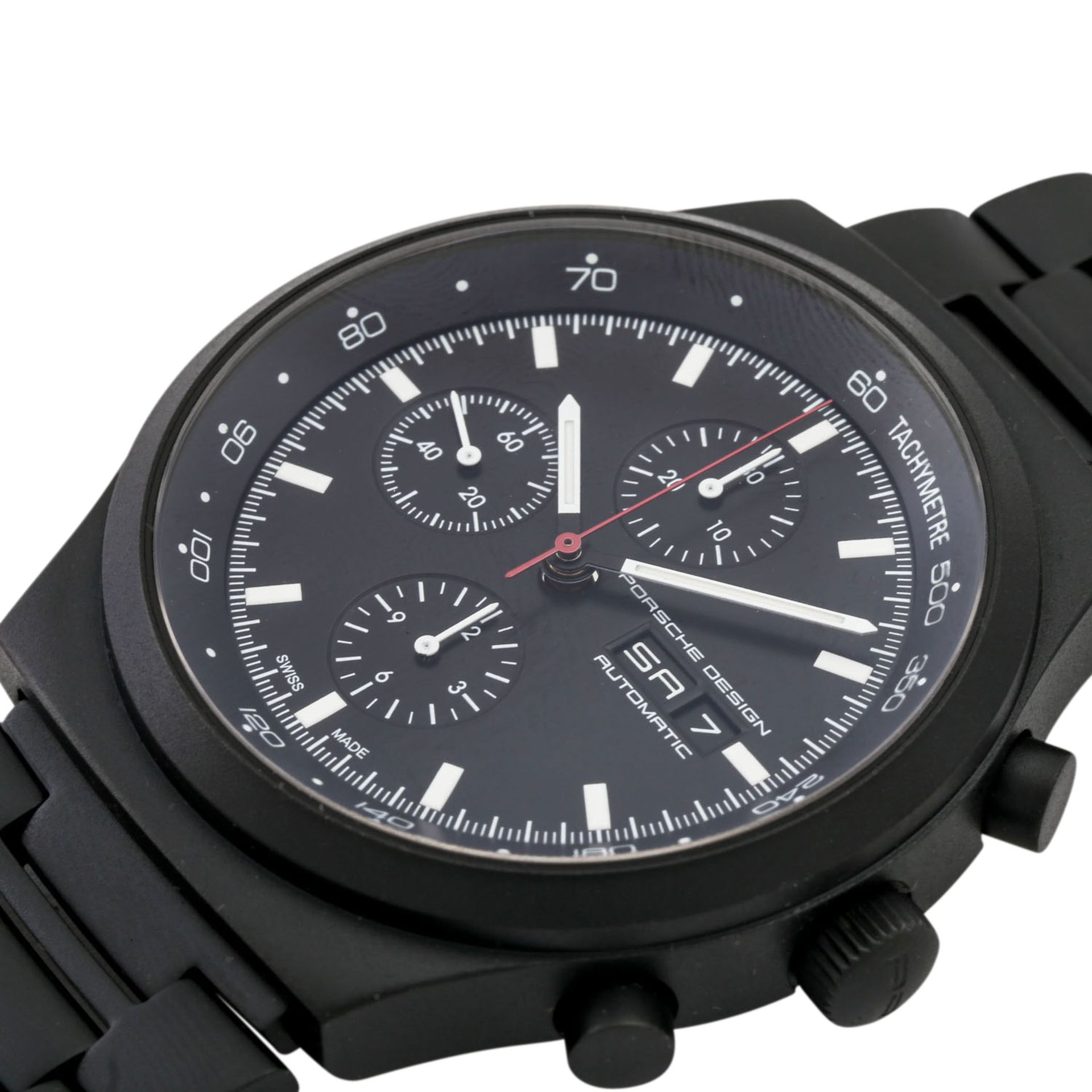 PORSCHE DESIGN Heritage "Black" Chronograph DayDate, Ref. PD.6510.43.41.0272. Herrenuhr. Damaliger K - Bild 4 aus 6