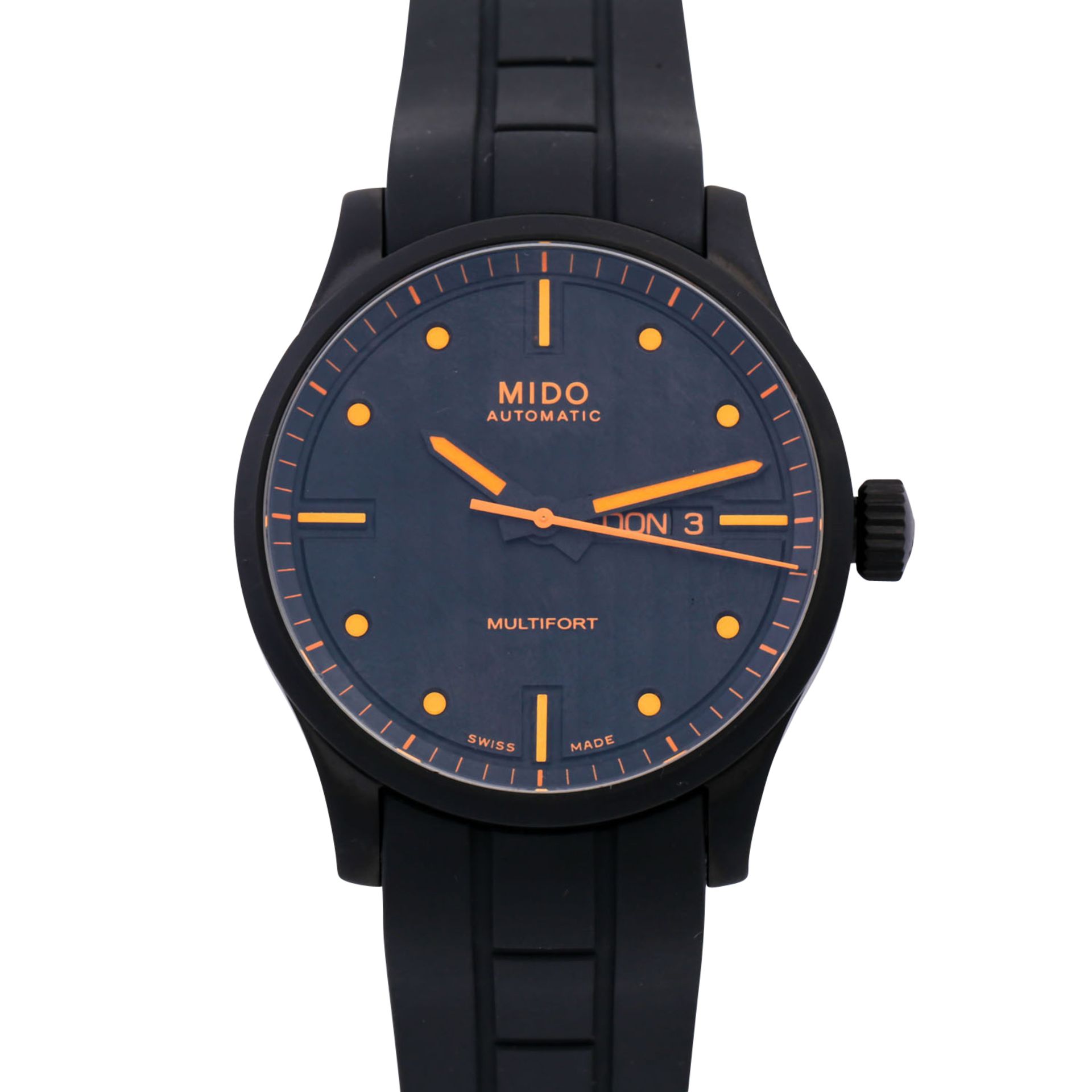 MIDO Multiford DayDate "Special Edition Black", Ref. M005.430.37.051.80. Herrenuhr. Aktueller Neupre