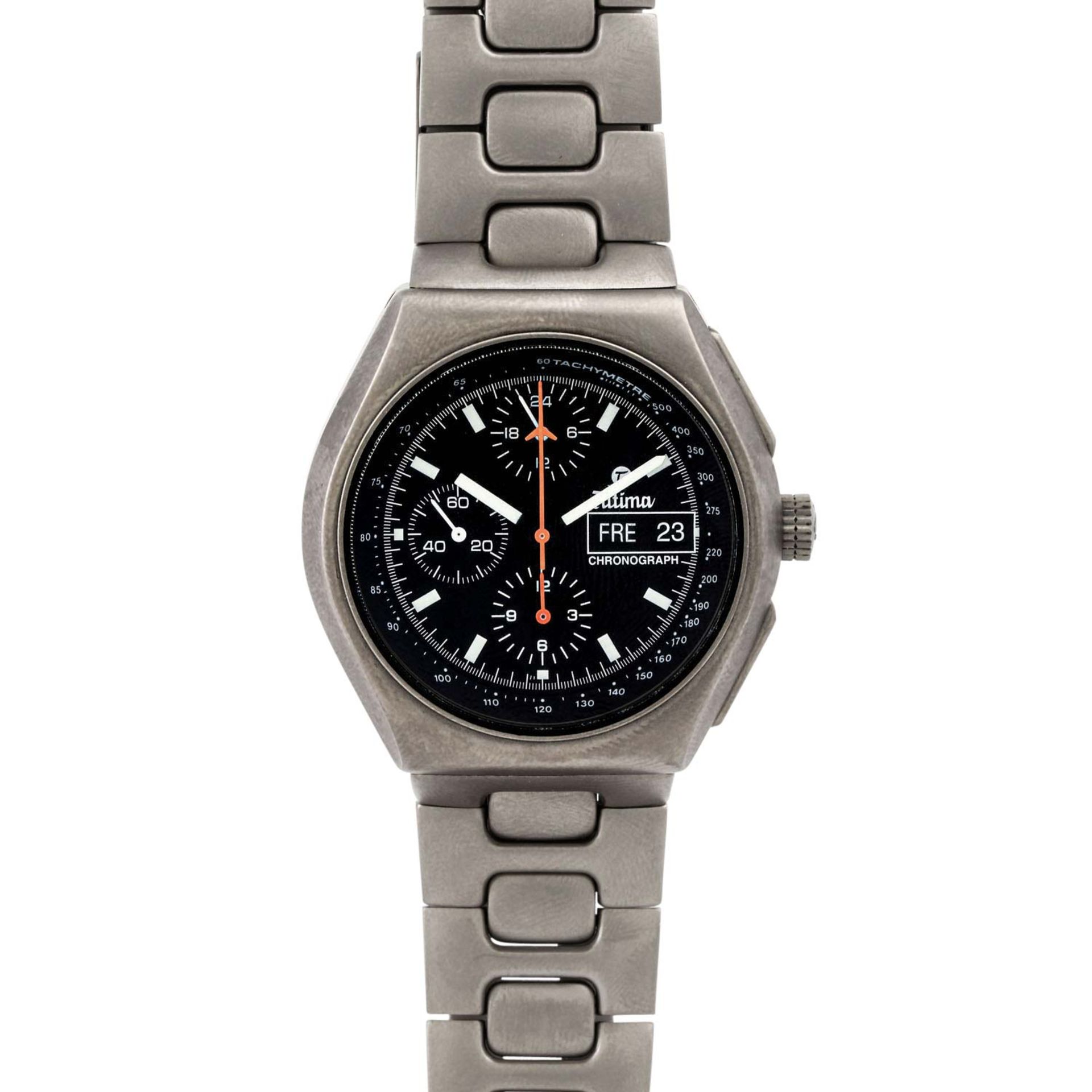 TUTIMA Military Fliegerchronograph T, Ref. 760-03. Herrenuhr. Damaliger Kaufpreis: 3.810,- Euro.