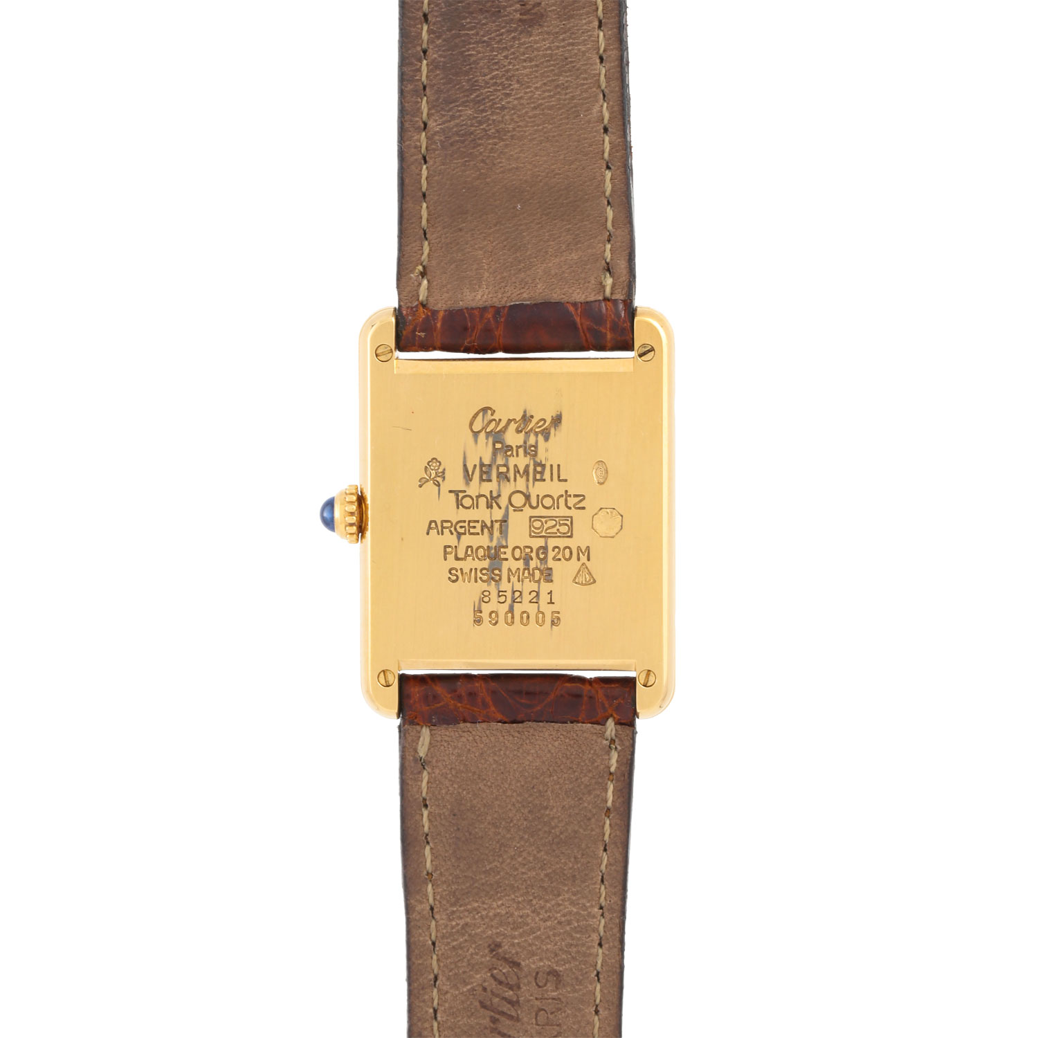 CARTIER VintageTank Vermeil, Ref. 590005. Armbanduhr. - Bild 2 aus 7