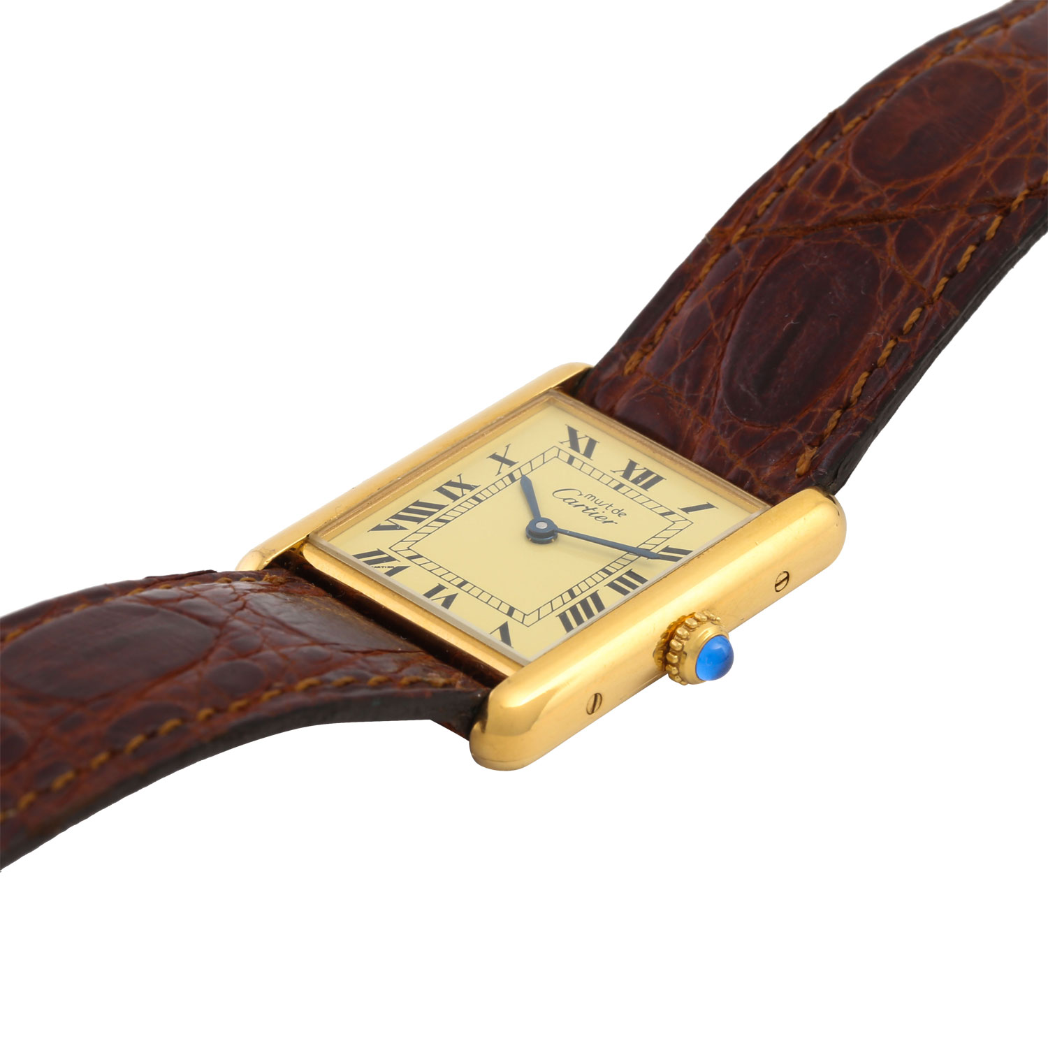 CARTIER VintageTank Vermeil, Ref. 590005. Armbanduhr. - Bild 4 aus 7