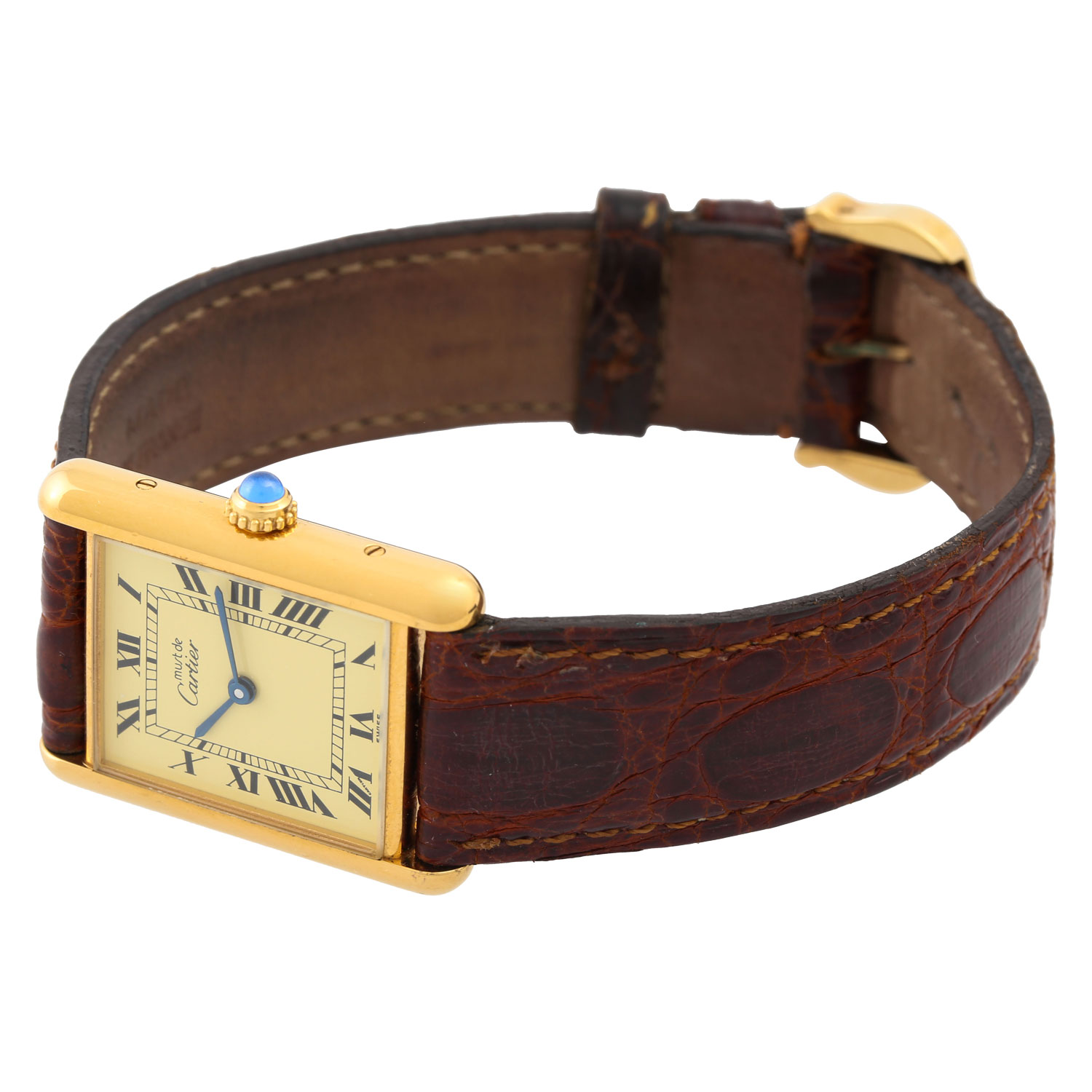 CARTIER VintageTank Vermeil, Ref. 590005. Armbanduhr. - Bild 7 aus 7