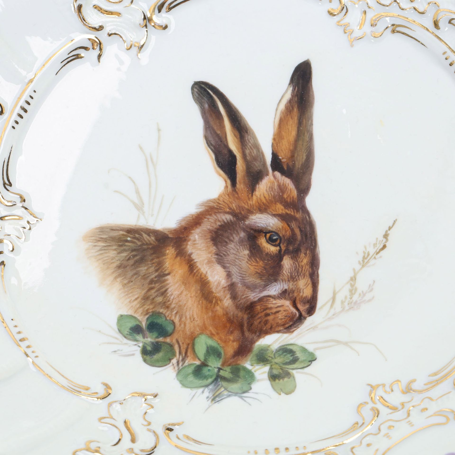 MEISSEN Schale 'Hase mit Klee', 2. Wahl, nach 1934. - Bild 7 aus 7