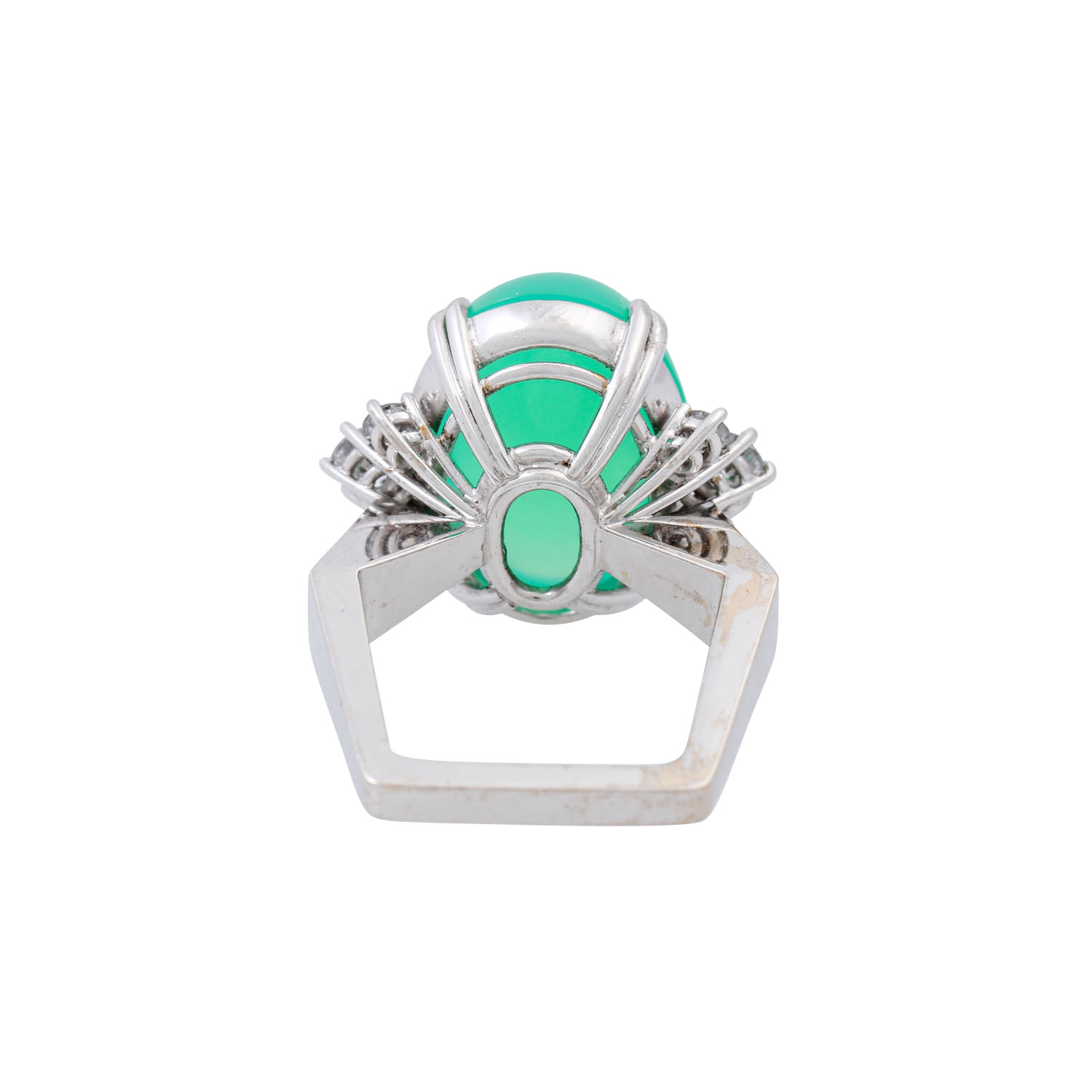 Designerring mit Chrysopras und Brillanten - Image 4 of 5