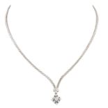 Collier mit 10 Brillanten von zus. ca. 0,56 ct,