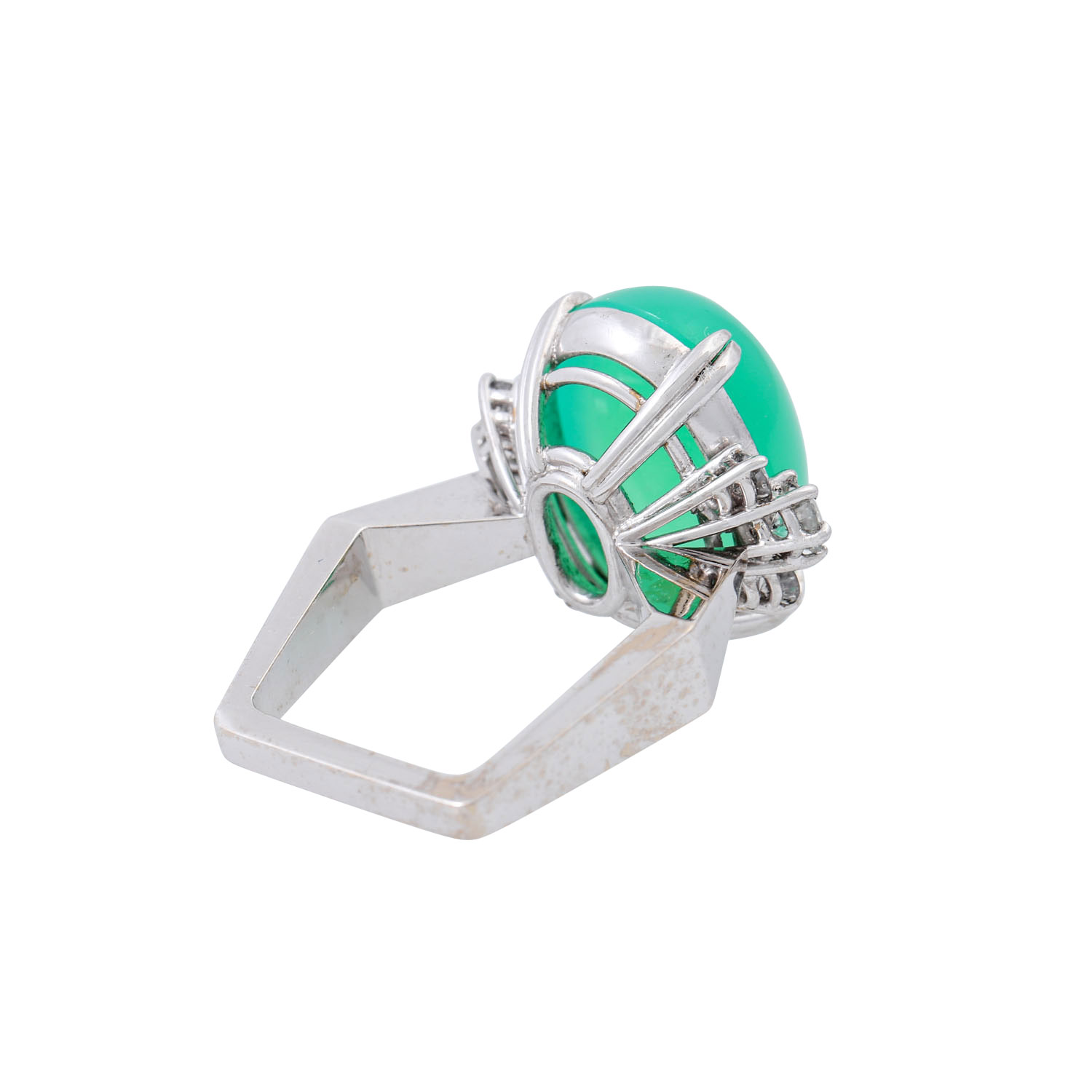 Designerring mit Chrysopras und Brillanten - Image 3 of 5