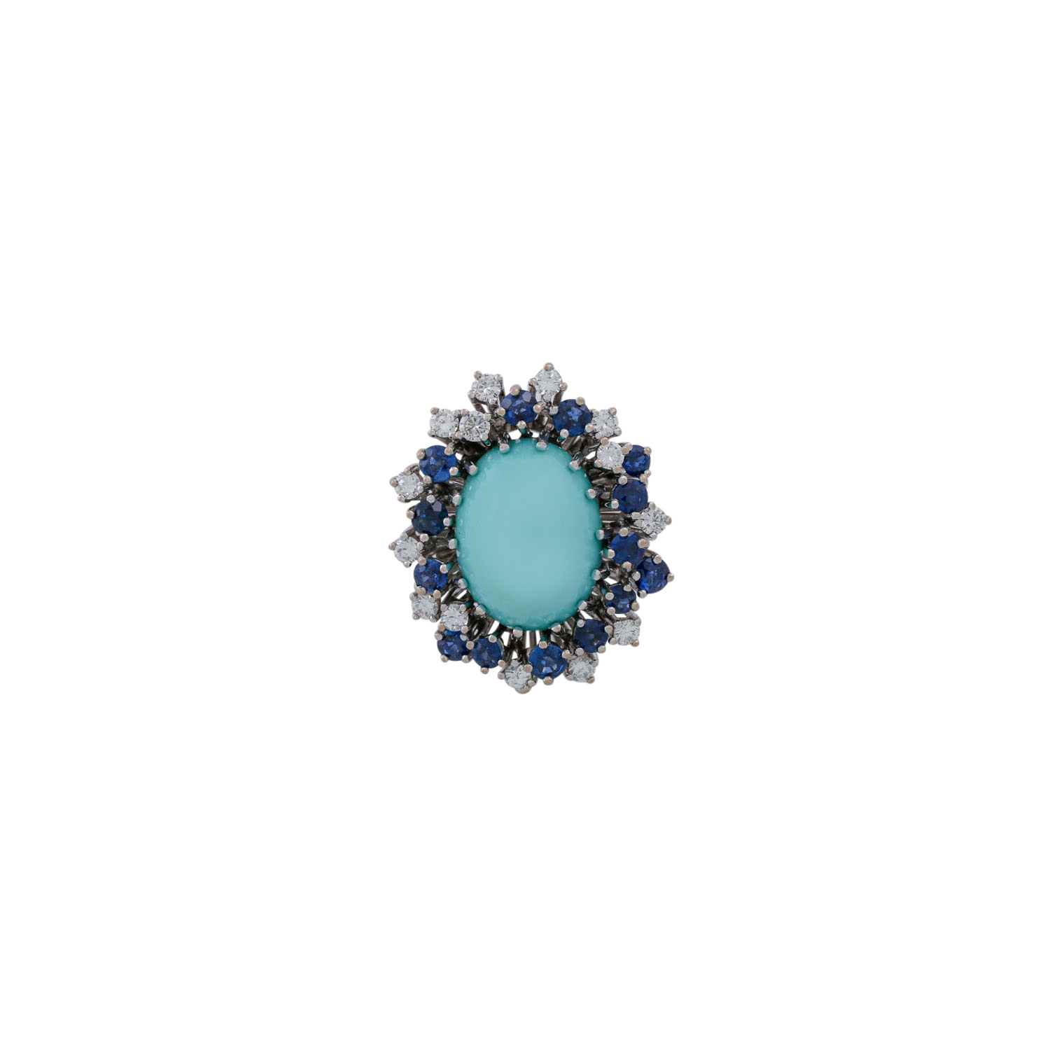 Ring mit Türkiscabochon ca. 14 ct, - Image 2 of 5