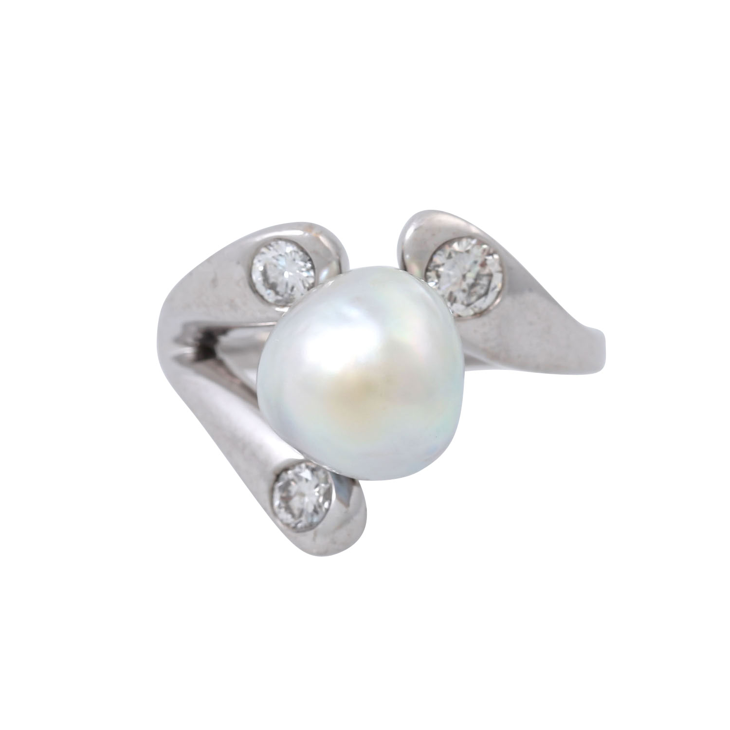 Ring mit Perle und 3 Brillanten - Image 2 of 5