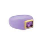 Ring aus Lavendeljade mit Amethyst