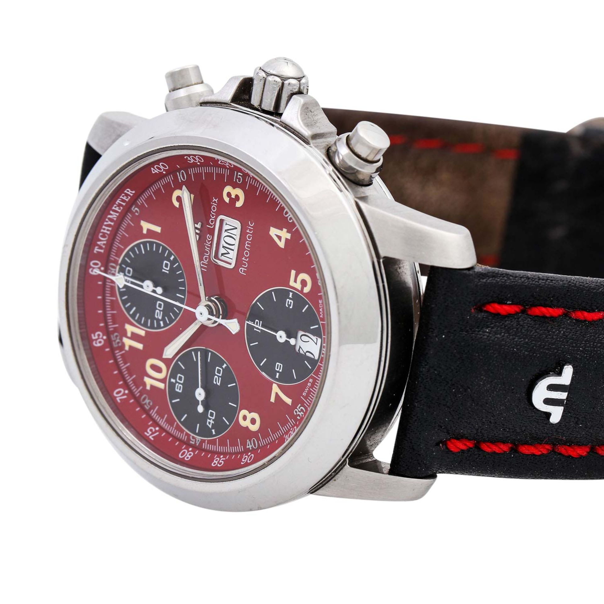 Maurice Lacroix Croneo Racing Herren Chronograph, Ref. 39721. Ca. 1990er Jahre. - Bild 7 aus 7