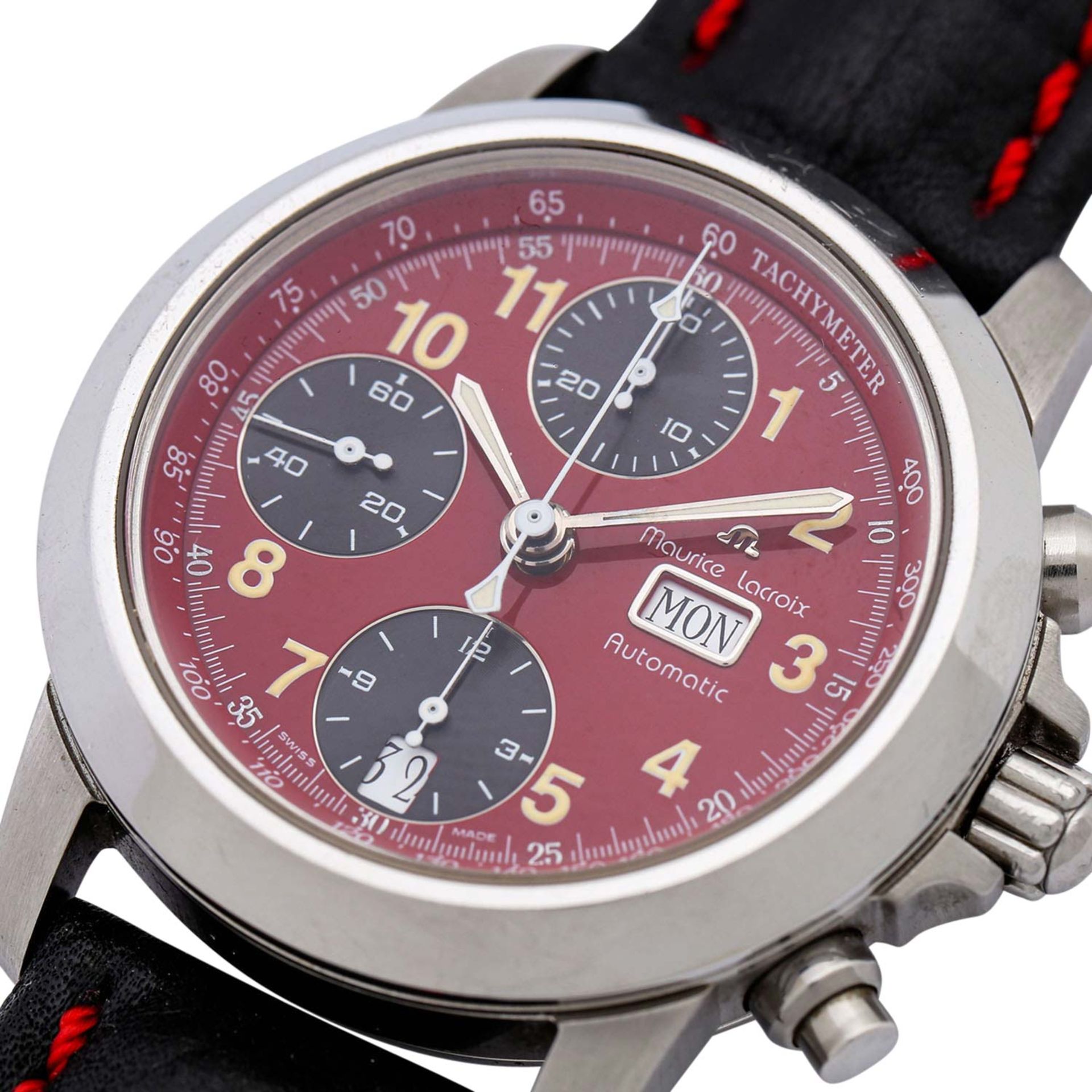 Maurice Lacroix Croneo Racing Herren Chronograph, Ref. 39721. Ca. 1990er Jahre. - Bild 5 aus 7