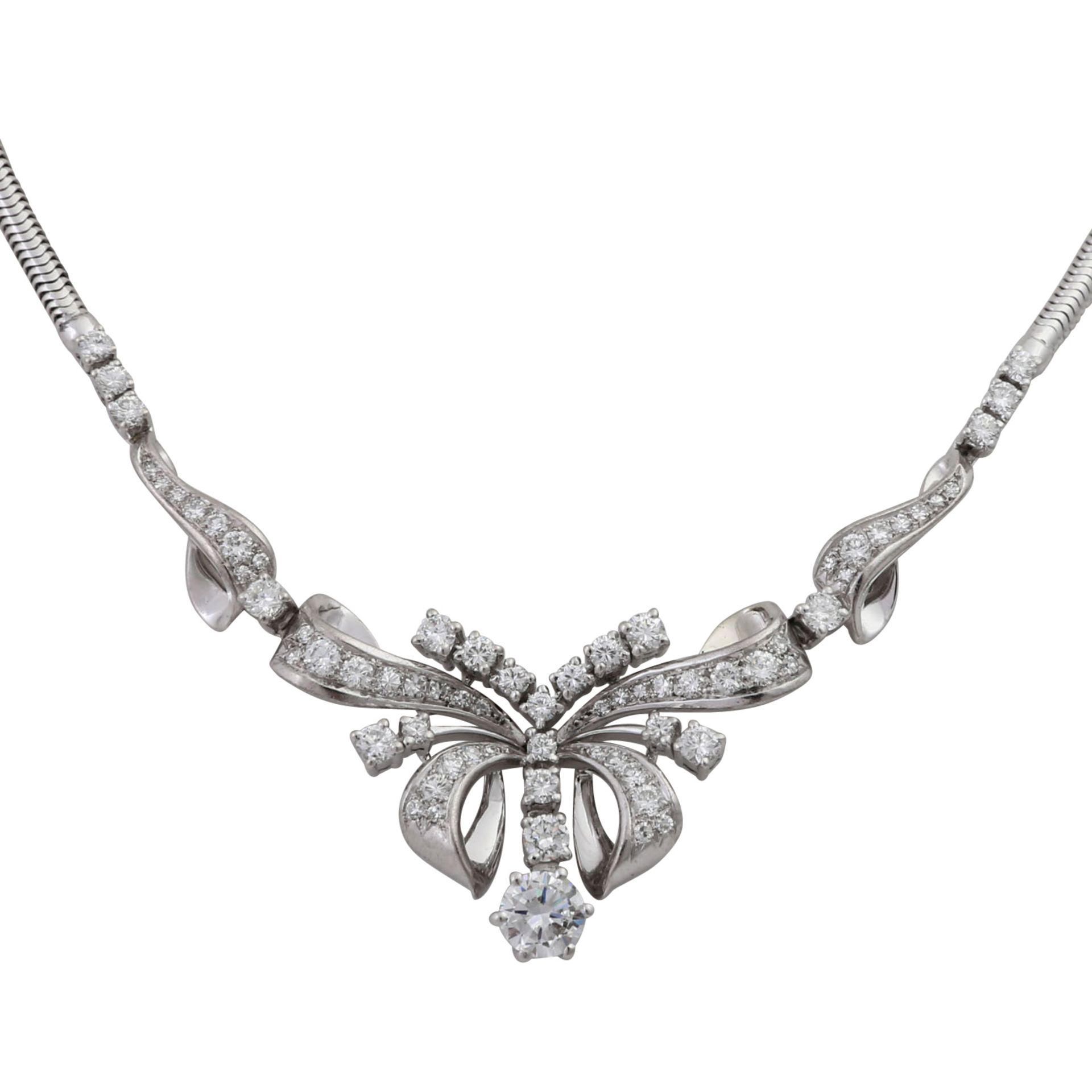 Collier mit Diamanten zus. ca. 3,2 ct, - Image 2 of 4