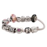 PANDORA Armband mit 12 Charms,