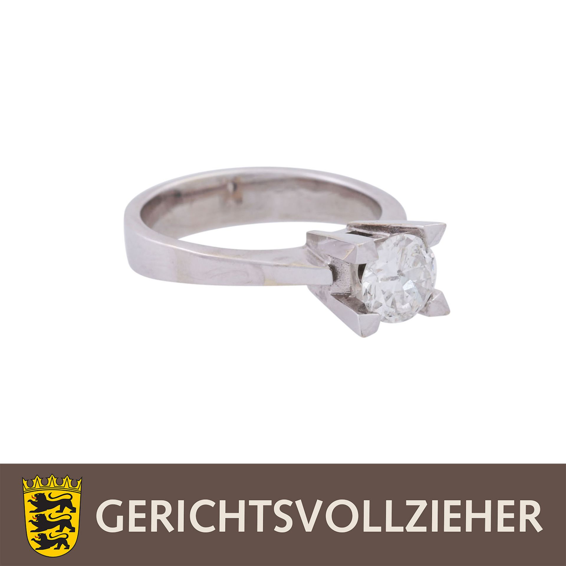 Ring mit Altschliffdiamant ca. 0,9 ct,