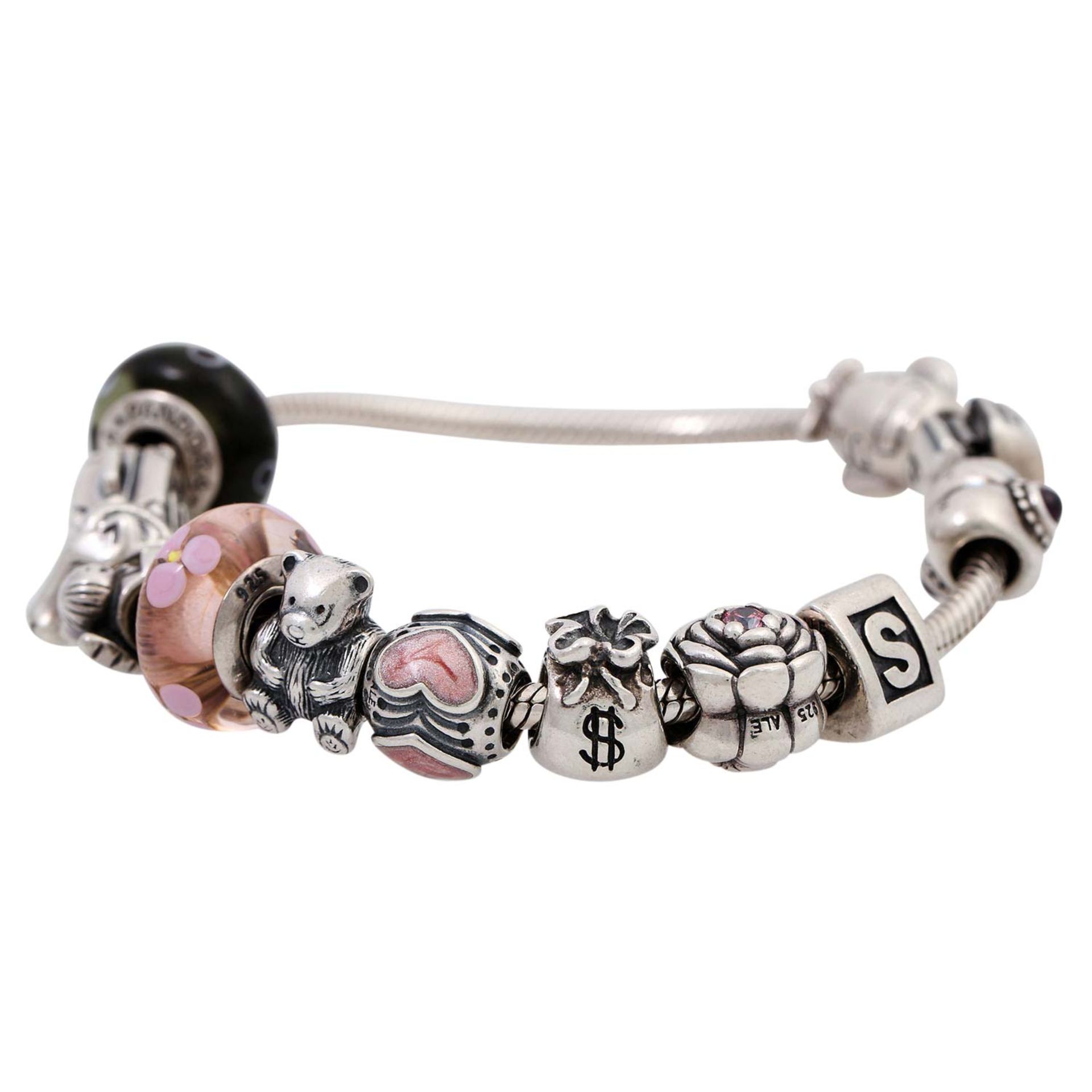 PANDORA Armband mit 12 Charms, - Image 2 of 5