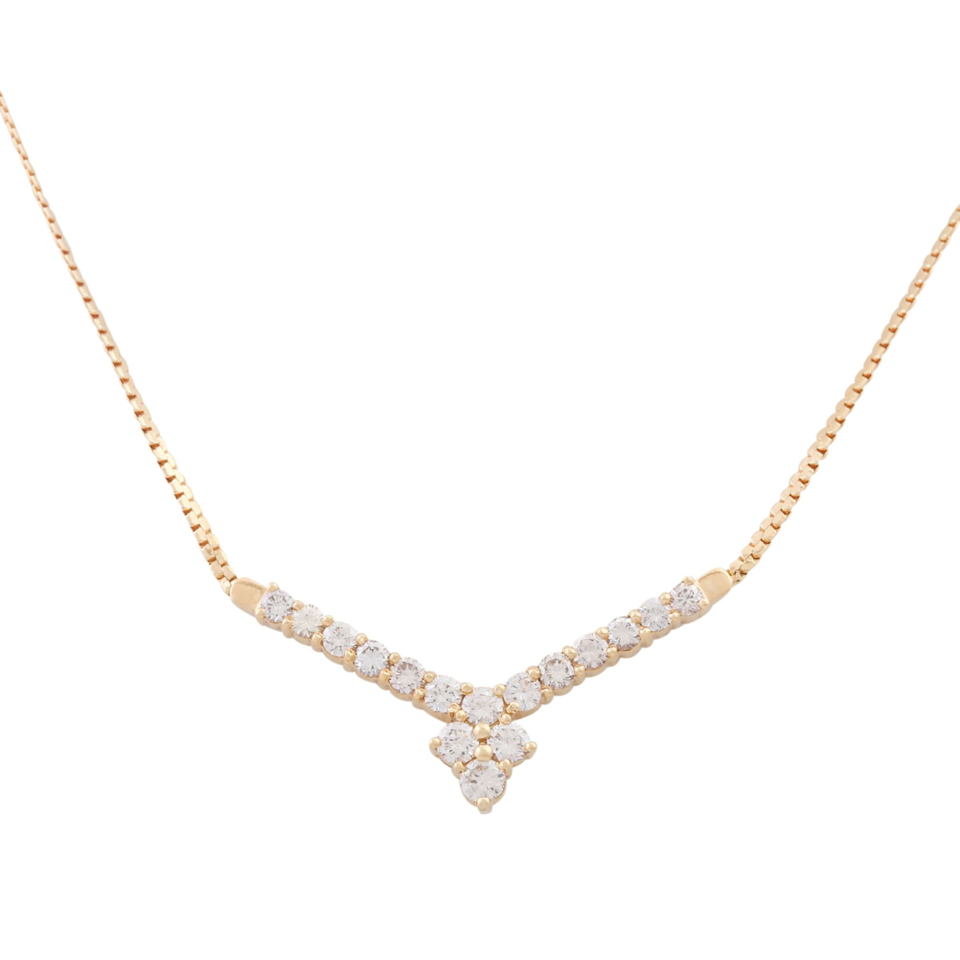 Collier mit Brillanten zus. ca. 0,8 ct, - Image 2 of 4