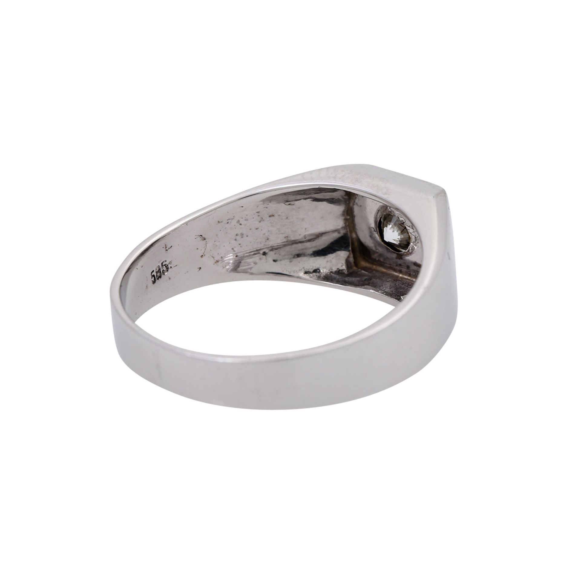 Ring mit Brillant 0,61 ct, FW (F-G) LR, - Image 3 of 5