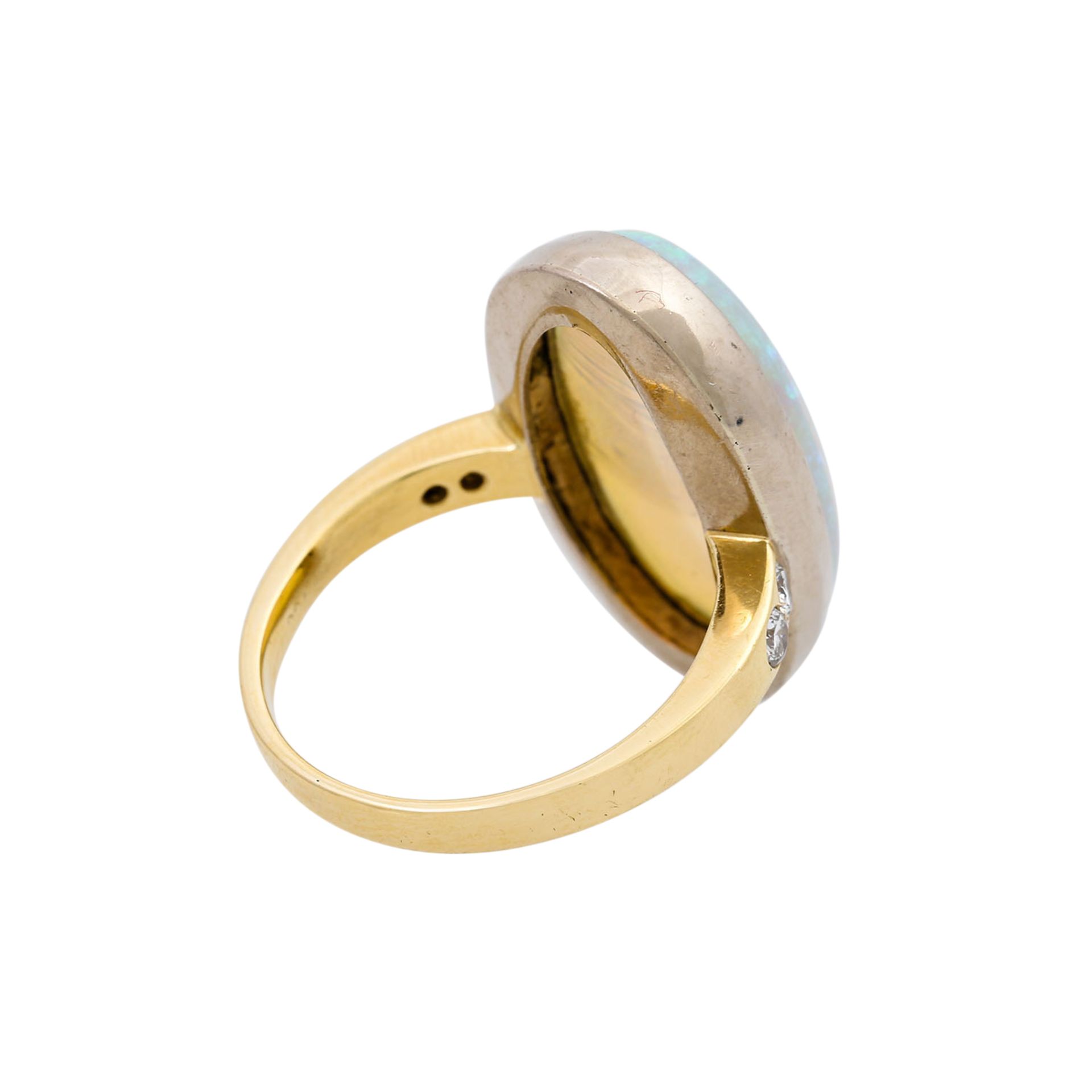 Ring mit Opal und 4 Diamanten von zus. ca. 0,24 ct, - Image 3 of 5