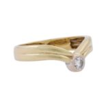 Ring mit Brillant ca. 0,18 ct,