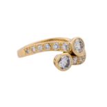 Crossover Ring mit Brillanten zus. ca. 0,8 ct,