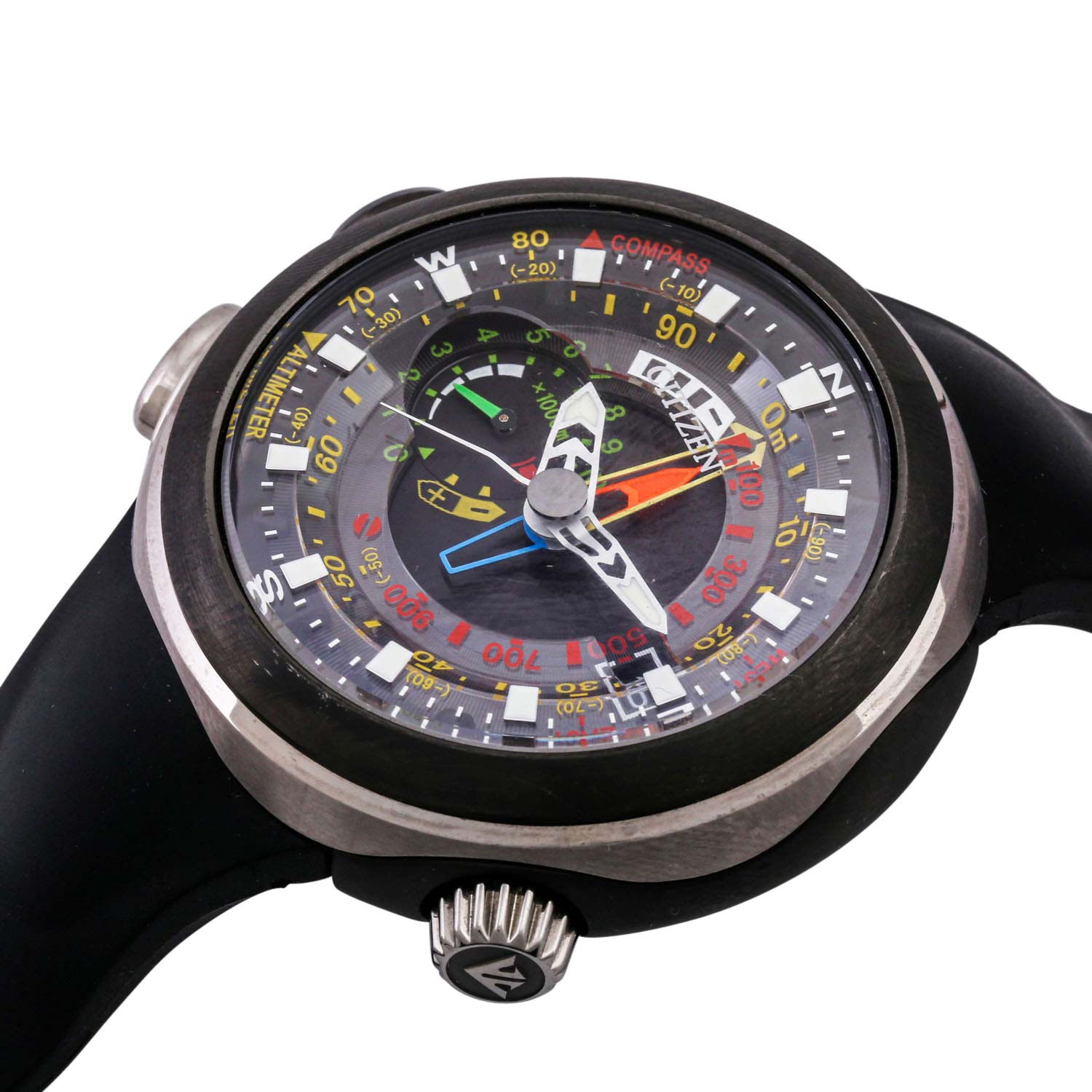 CITIZEN Eco-Drive Altichron Cirrus Multifunktionsuhr Altimeter Kompass, Ref. J280-T020453. - Image 4 of 7