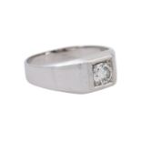 Ring mit Brillant 0,61 ct, FW (F-G) LR,