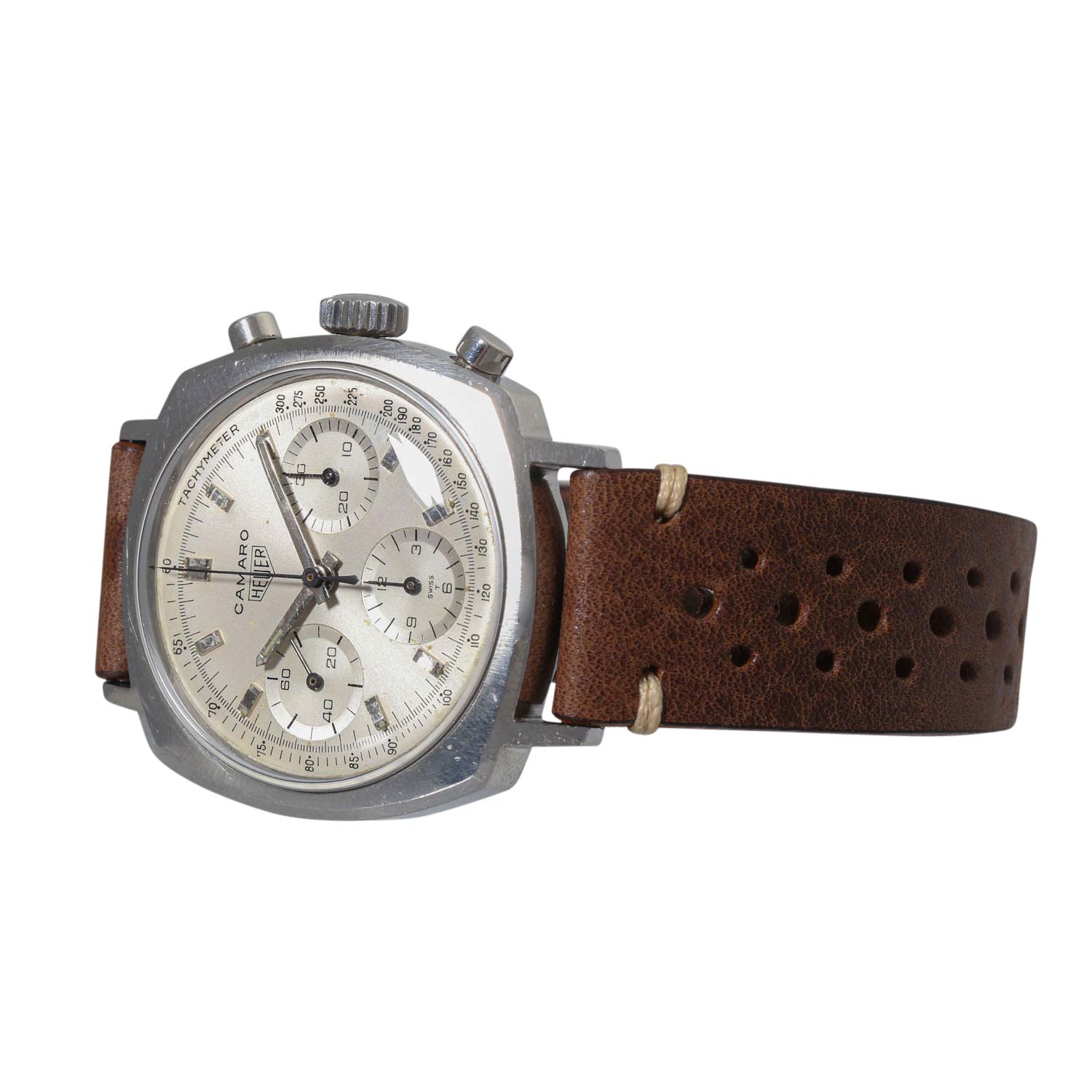 HEUER Vintage Camaro Herrenuhr Chronograph, Ref. 7220S. Ca. 1960er Jahre. - Image 7 of 7