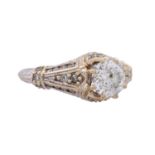 Ring mit Brillant ca. 1,1 ct,